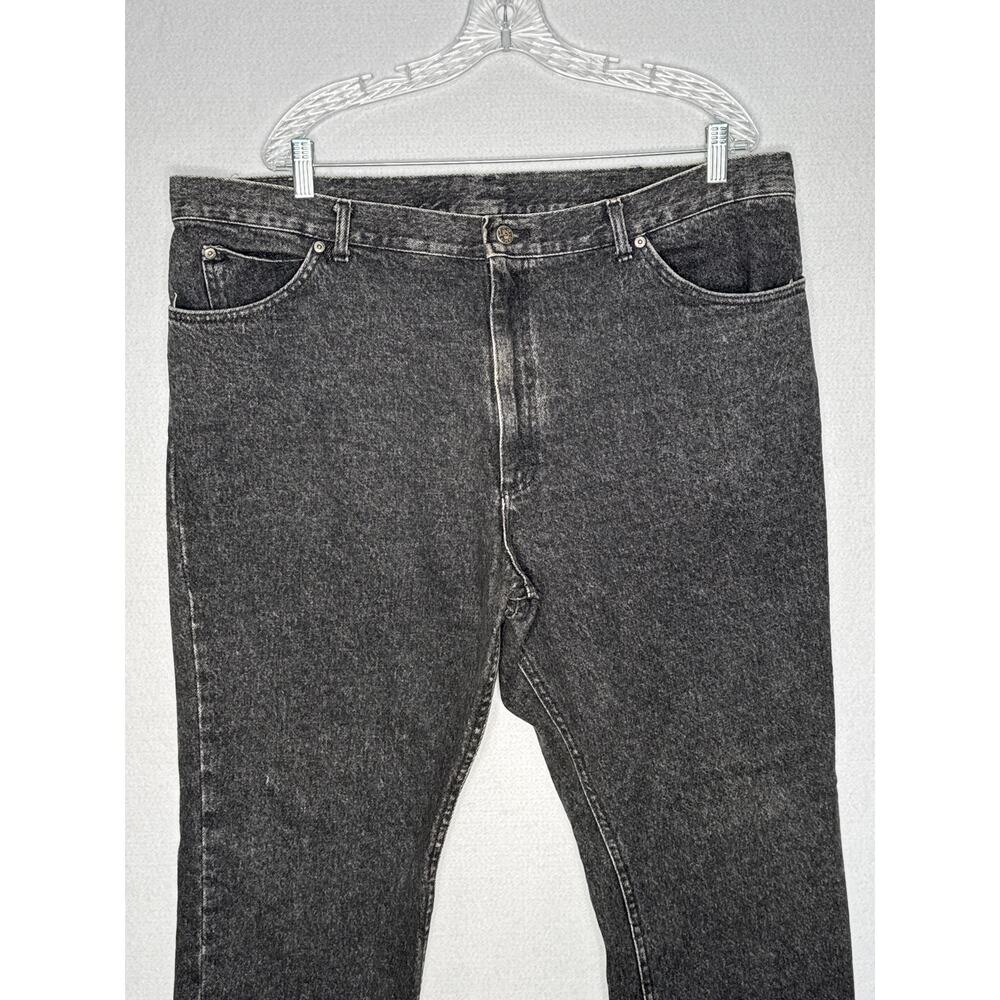 1990s Lee Black Denim Jeans USA Made 42x29 Vintage - Picture 4 of 11